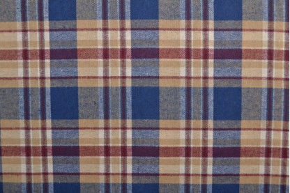 Beige-sininen ruudullinen flanelli