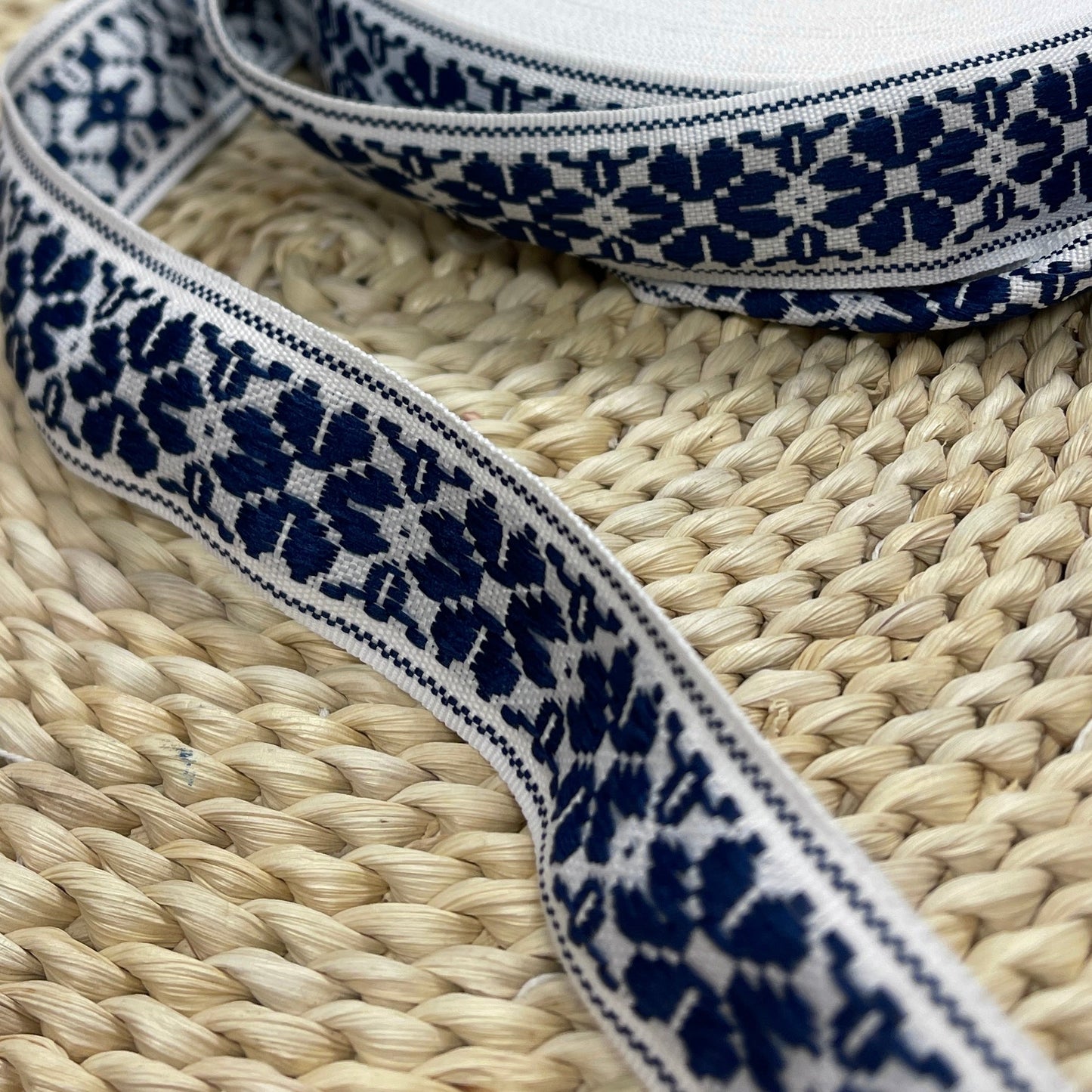 National ribbon, sash 36mm - blue with white - LV