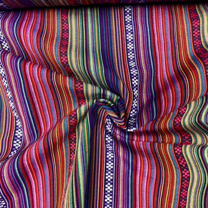 Stoff mit traditionellem Muster, Violetttöne 200 g/m²