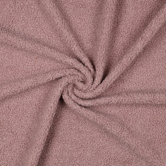 Teddy fabric - dusty pink 270 g/m²