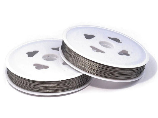 Steel wire with nylon coating | Ø 0.45 mm | 48–50 m | Platinum color