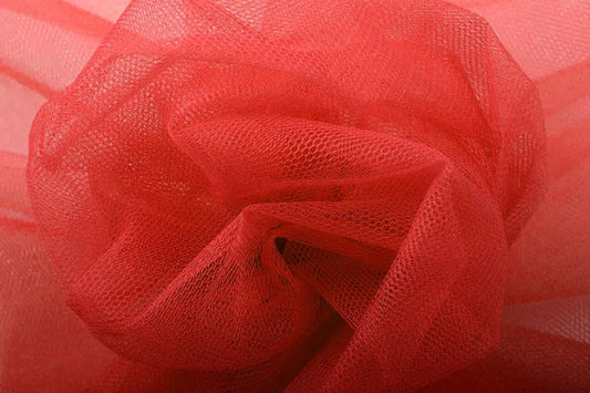 Image of stiff tulle – red| 100% nylon |20 g/m² 150 cm – available at Šarlotes audumi
