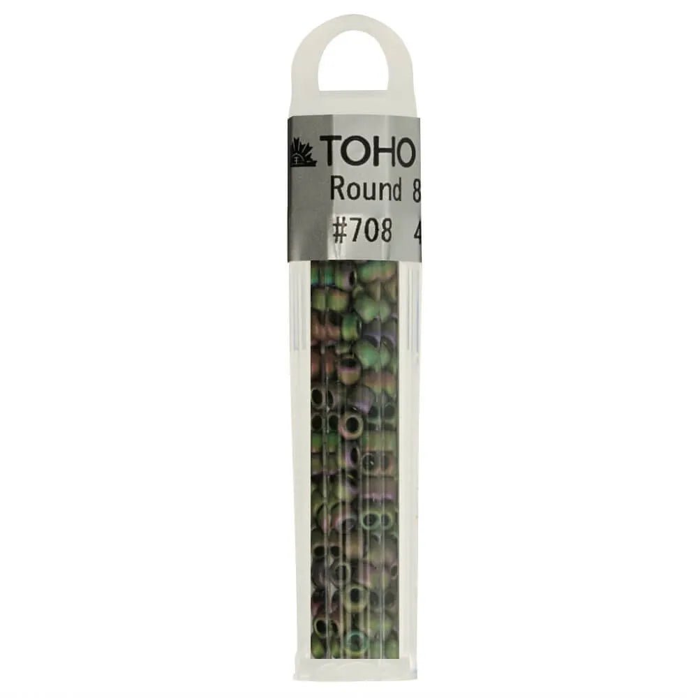 Image of TOHO high-quality round glass seed beads 8/0 – 4 g| assorted shades – available at Šarlotes audumi