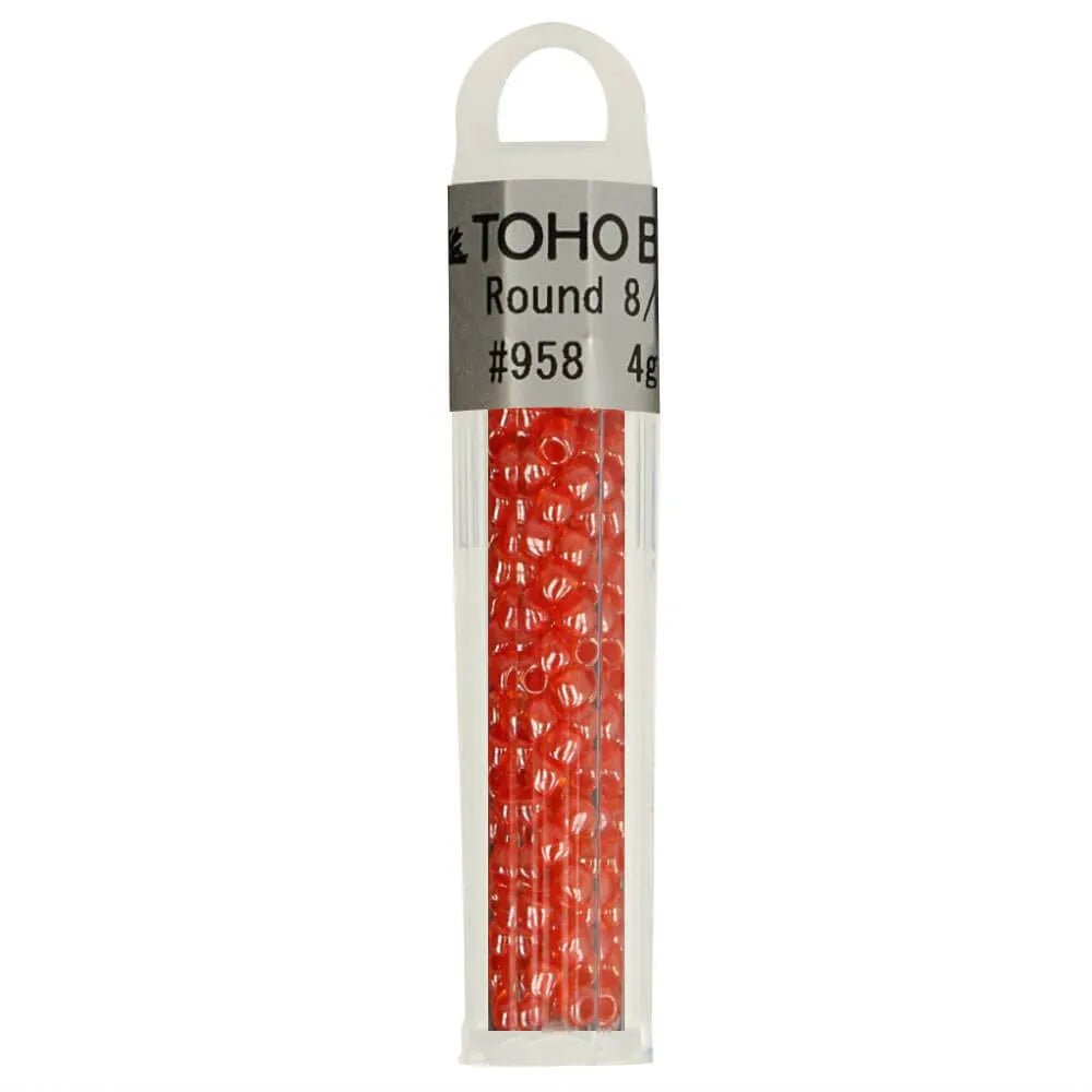 Image with TOHO high-quality round glass beads 8/0 – 4 g| assorted shades – available at Charlotte's Fabrics