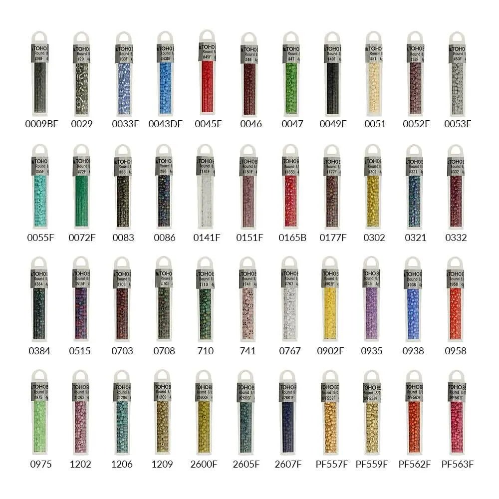 Image of TOHO high-quality round glass beads 8/0 – 4 g| assorted shades – available from Šarlotes audumi