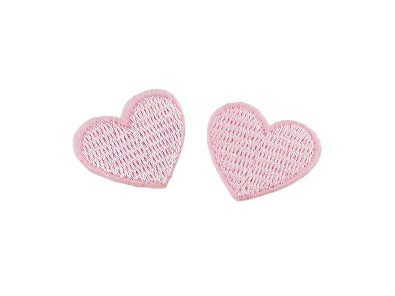 Image avec écusson thermocollant Cœur | Patch décoratif brodé pour vêtements, 2 pcs | différentes teintes – disponible chez Šarlotes audumi