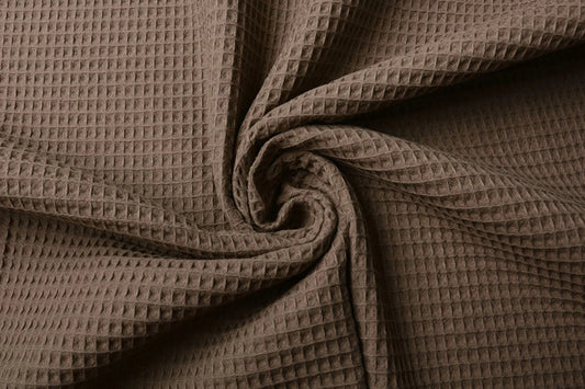 Waffle fabric - brown 230 g/m²