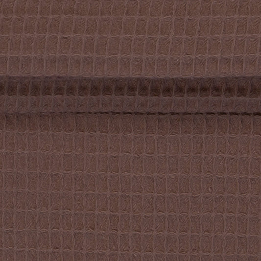 Image of waffle fabric - greyish pink-purple shade (Mauve) 230 g/m² – available at Šarlotes audumi