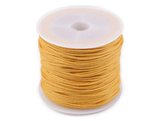 Yellow cotton cord Ø 0.8 mm (25 m roll)