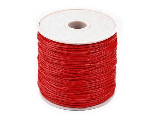 Vasota cotton cord Ø 0.8 mm - red (25 m roll)