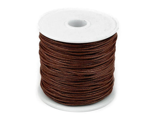 Cotton cord Ø 0.8 mm - chocolate brown (25 m roll)