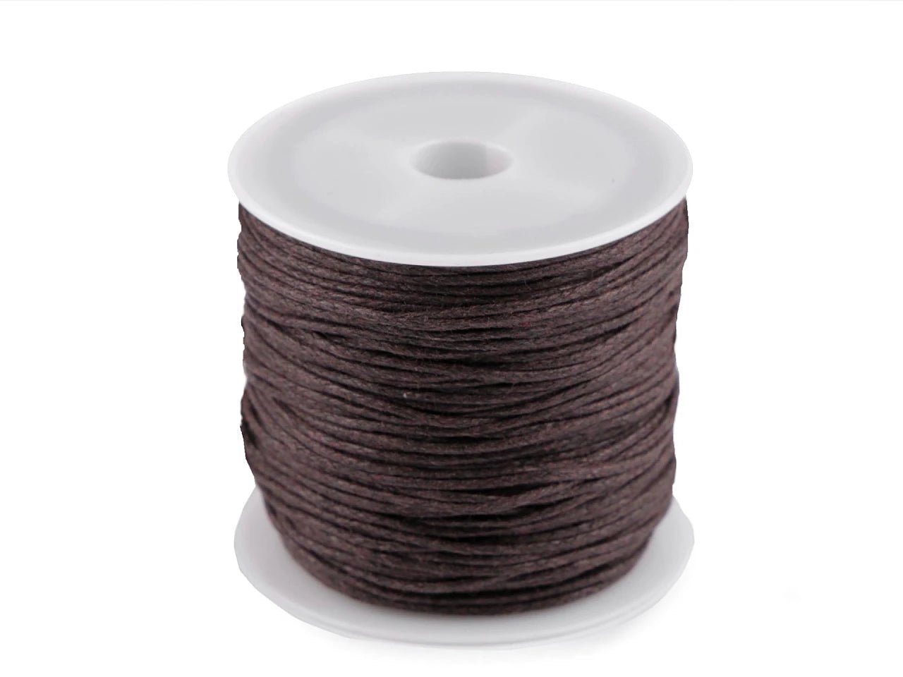 Corde en coton ciré Ø 0,8 mm - brun foncé (rouleau de 25 m)