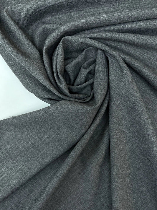 Wool fabric with elastane - black 200 g/m²