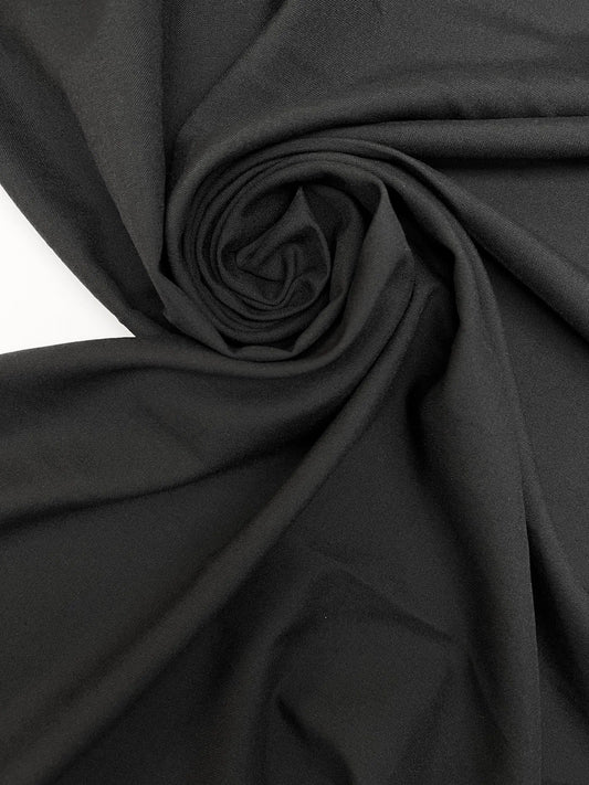Black wool fabric - 220 g/m²