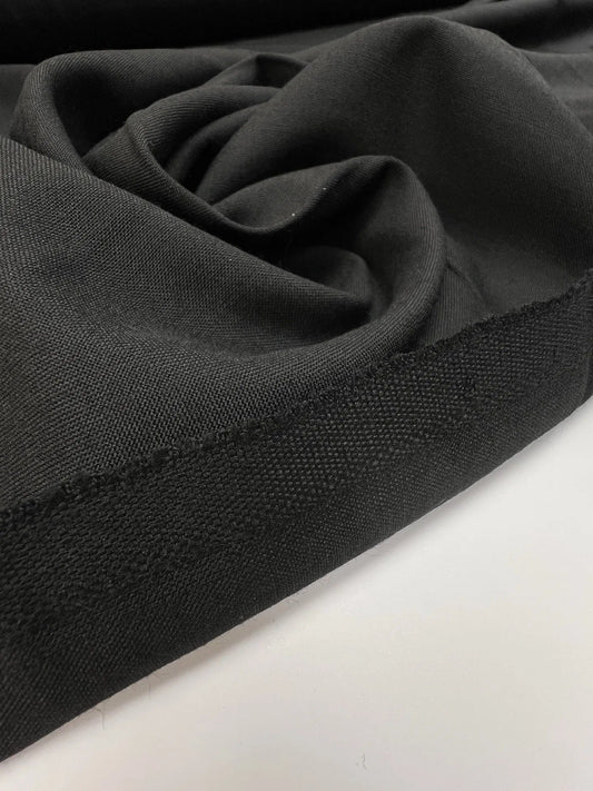 Wool fabric - black 220 g/m²