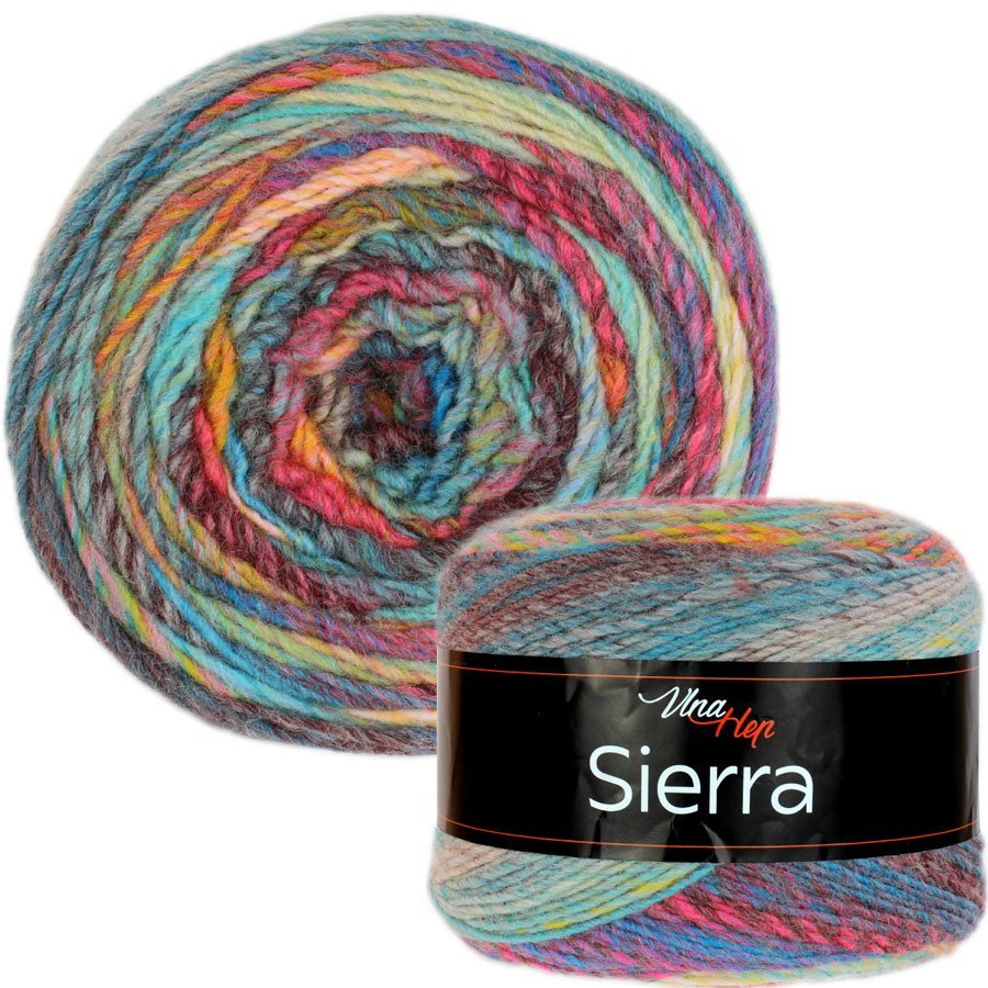 Wool Yarn Vlna Hep Sierra - multicolored 450 m 150g #7210