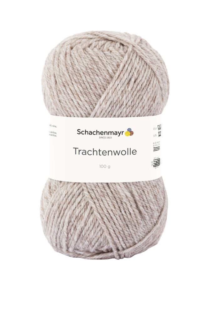 Wool Yarn Schachenmayr Trachtenwolle 185 m 100 g- brown-gray melange #00011