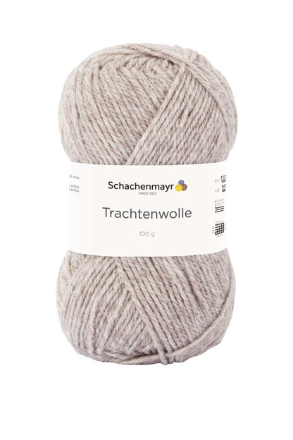 Wool Yarn Schachenmayr Trachtenwolle 185 m 100 g- brown-gray melange #00011