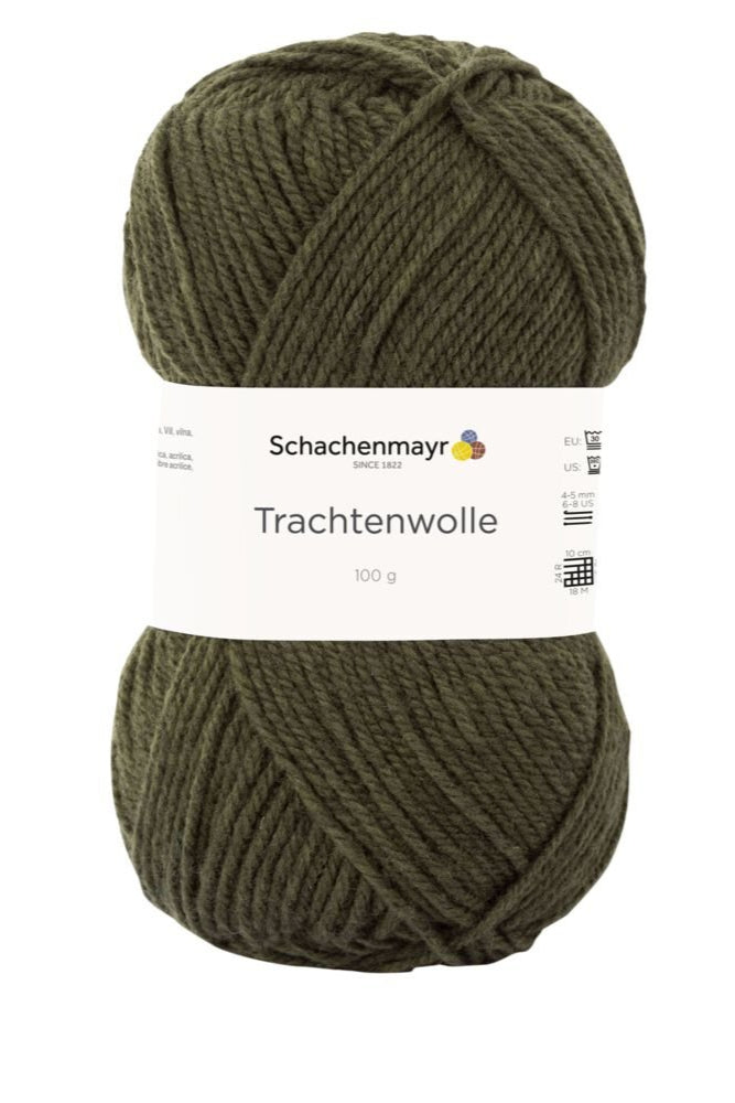 Wool yarn Schachenmayr Trachtenwolle 185 m 100 g - forest moss green #00071