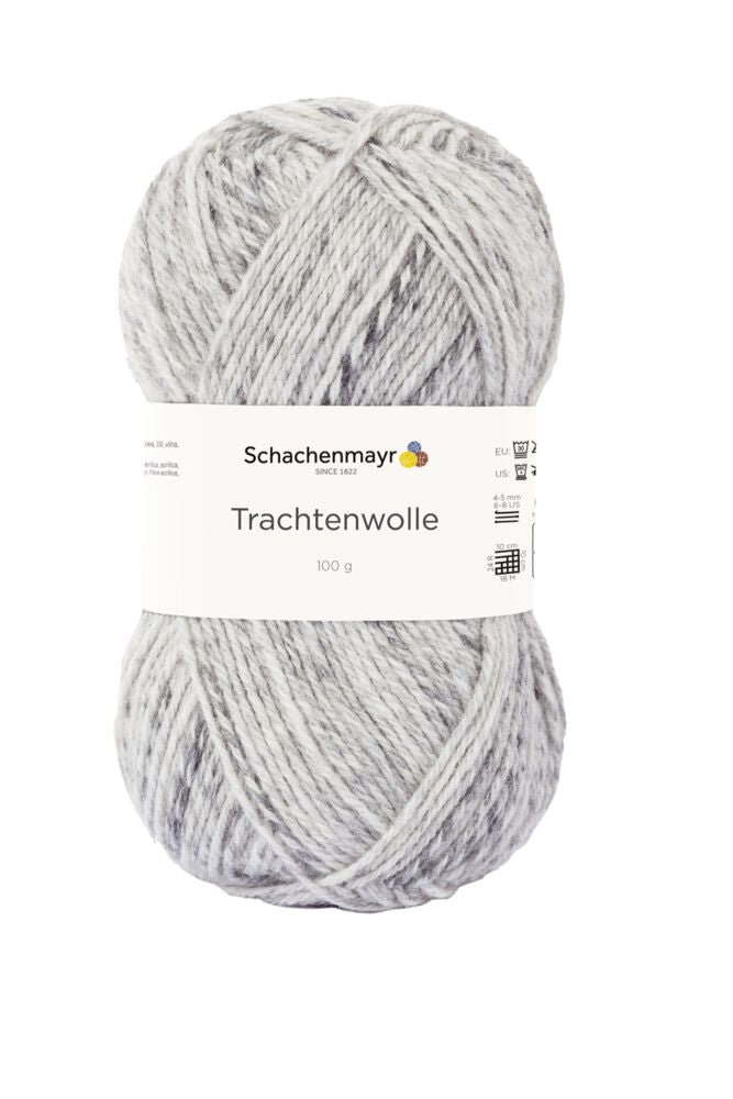 Wool Yarn Schachenmayr Trachtenwolle 185 m 100 g - Gray Marble #00088