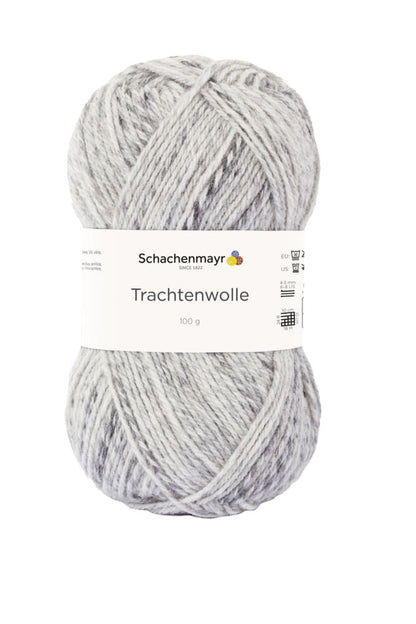 Wool Yarn Schachenmayr Trachtenwolle 185 m 100 g - Gray Marble #00088