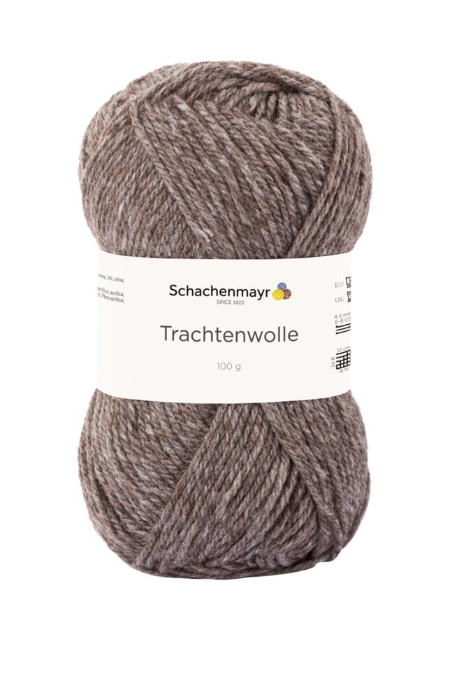 Vilns Yarn Schachenmayr Trachtenwolle 185 m 100 g - dark brown mélange #00012