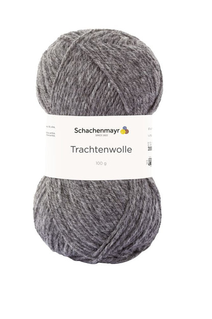 Wool Yarn Schachenmayr Trachtenwolle 185 m 100 g - dark grey mélange #00097