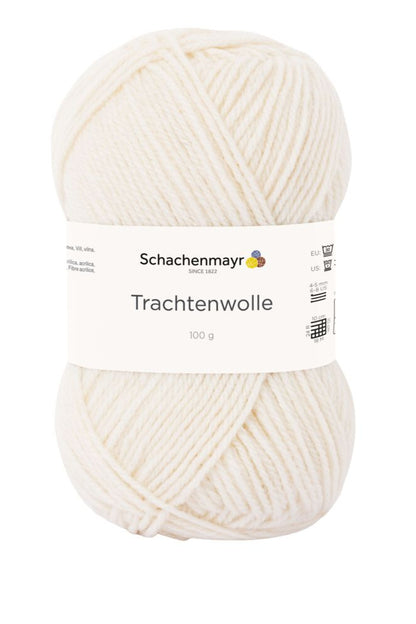 Wool Yarn Schachenmayr Trachtenwolle-White 185 m 100 g #00002