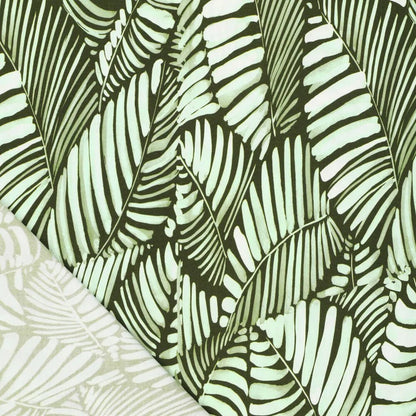 Tissu en viscose - feuilles vertes 135 g/m²