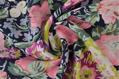 Tissu en viscose - fleurs 100 g/m²