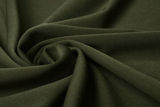 Viscose gabardine with elastane - khaki 275 g/m²