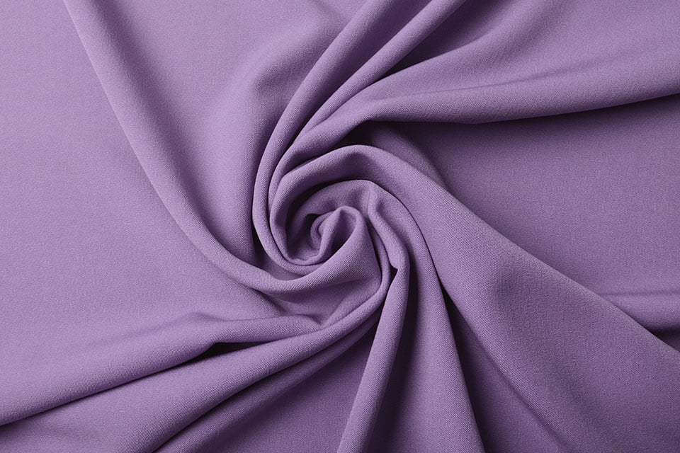 Gabardine viscose avec élasthanne - lilas 275 g/m²