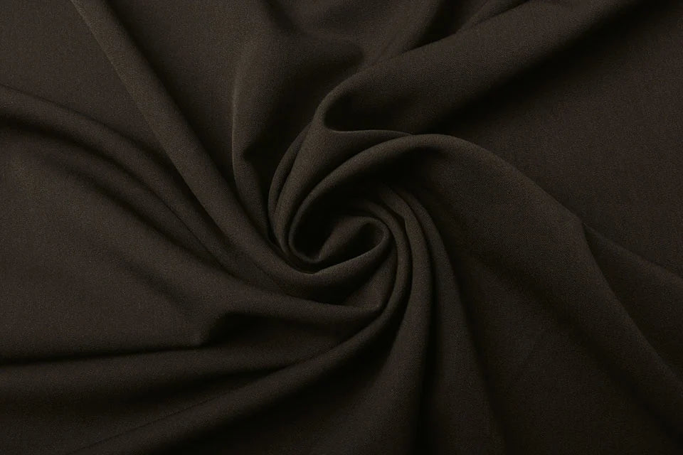 Gabardine en viscose avec élasthanne - brun chocolat 275 g/m²