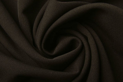 Gabardine de viscose avec élasthanne - brun chocolat 275 g/m²