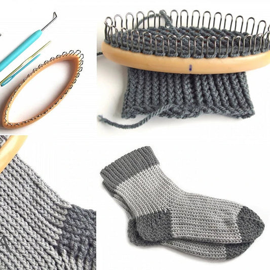 Sock knitting loom set