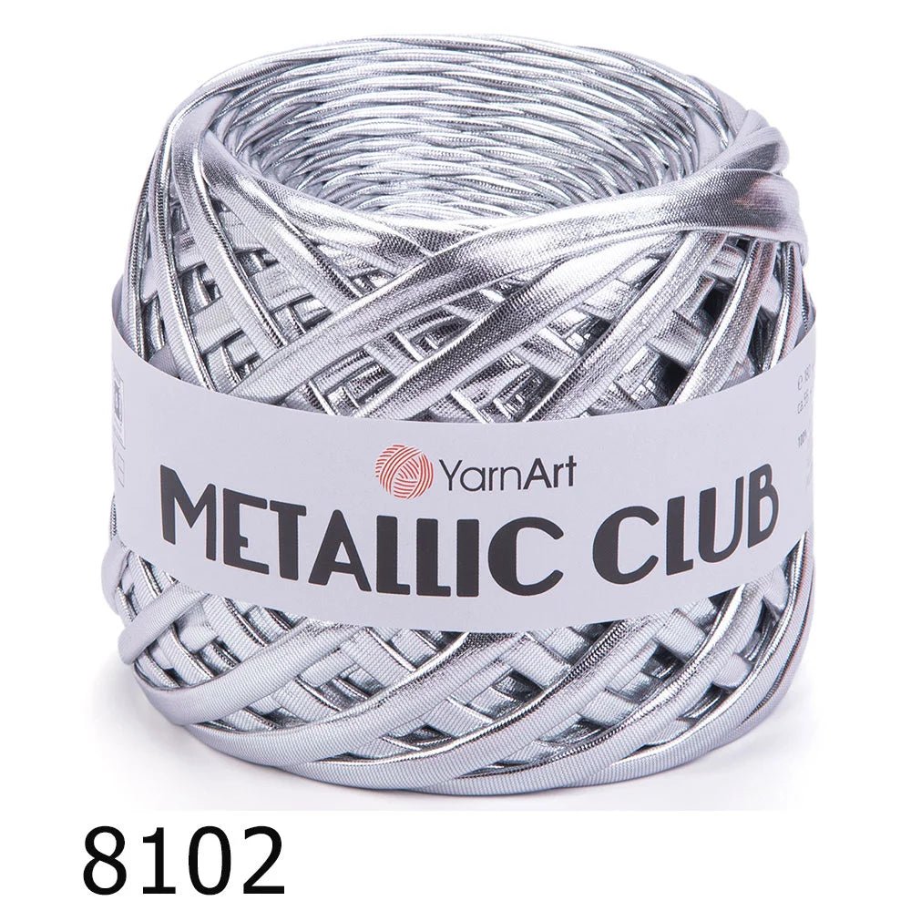 YarnArt Metallic Club – metallinen nauhalanka virkkaukseen ja käsitöihin 180 g / 55 m – saatavilla verkkokaupasta Charlotten kankaat