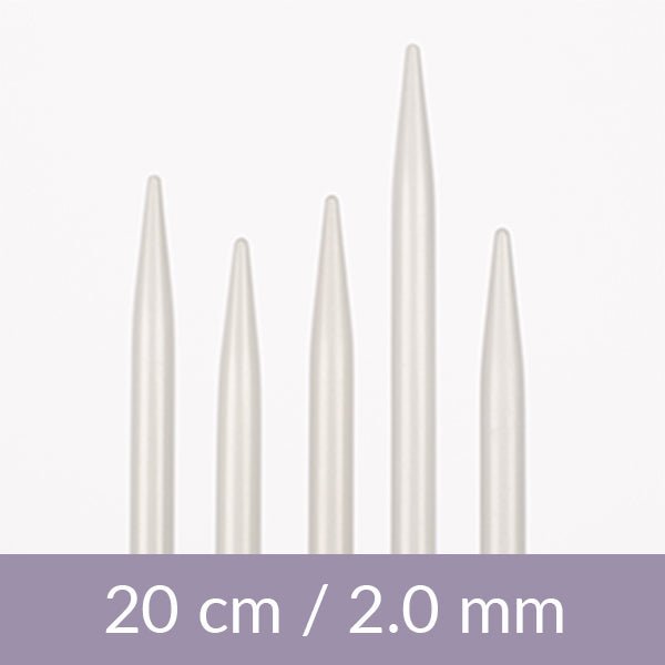 Attēls ar Zeķu adāmadatas DROPS basic – alumīnija (20 cm) | 2,0 - 5,0 mm – pieejams Šarlotes audumi