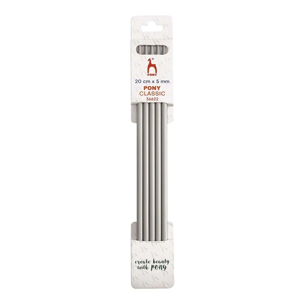 Aiguilles à tricoter pour chaussettes Pony Classic - 20 cm 5.00 mm (5 pièces)