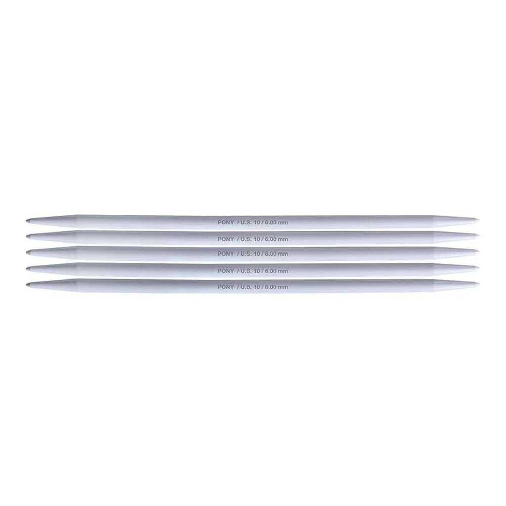Aiguilles à tricoter pour chaussettes Pony Classic - 20 cm 6.00 mm (5 pièces)
