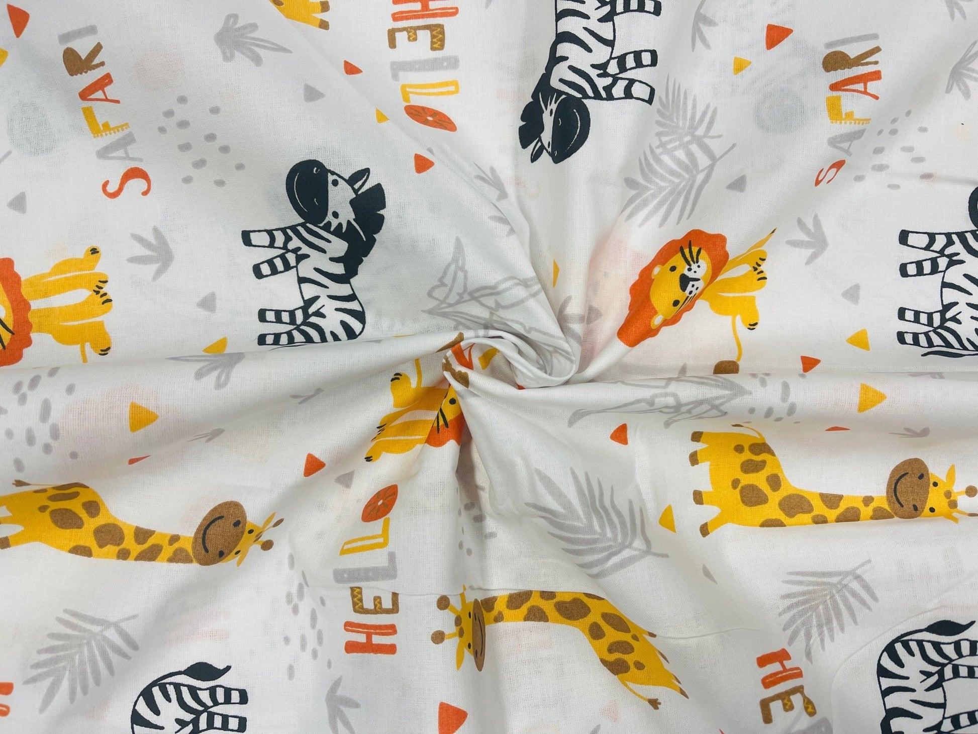 100 % tissu en coton - animaux d’Afrique 130 g/m²