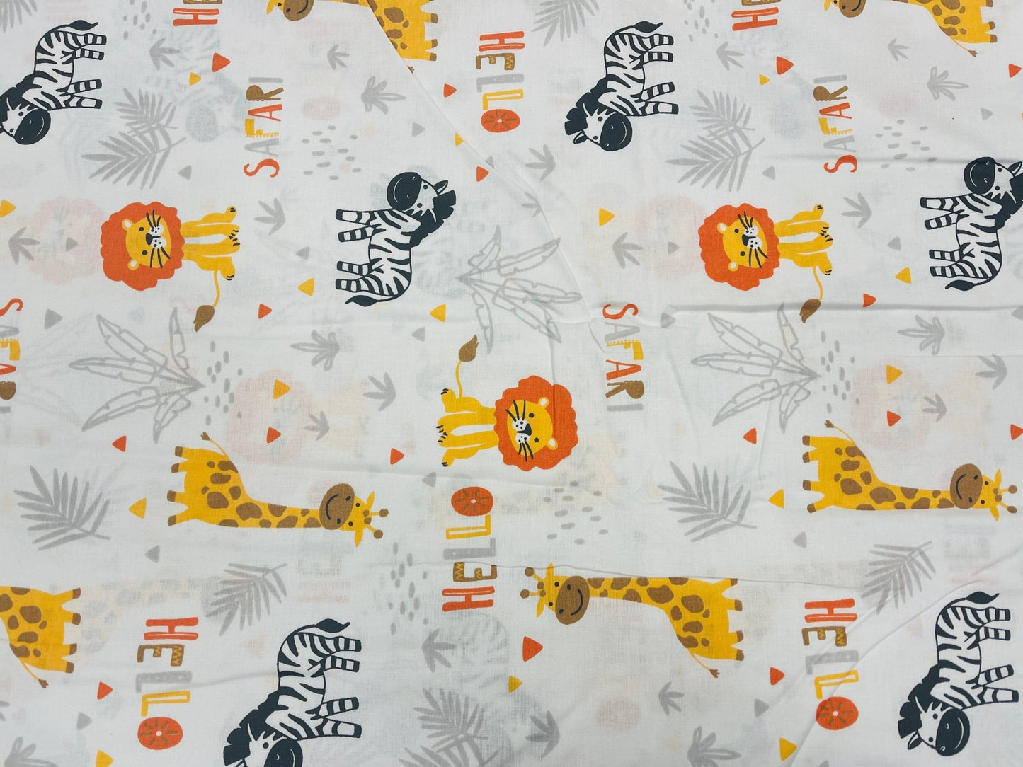 Tissu 100 % coton - animaux d'Afrique 130 g/m²
