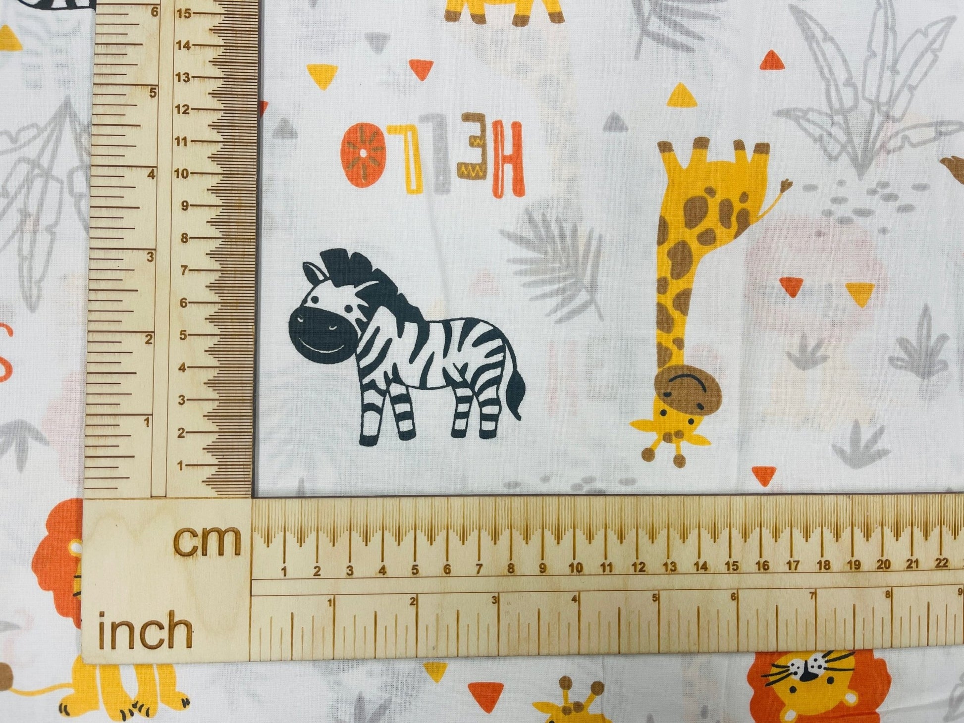 Tissu 100 % coton - animaux d’Afrique 130 g/m²