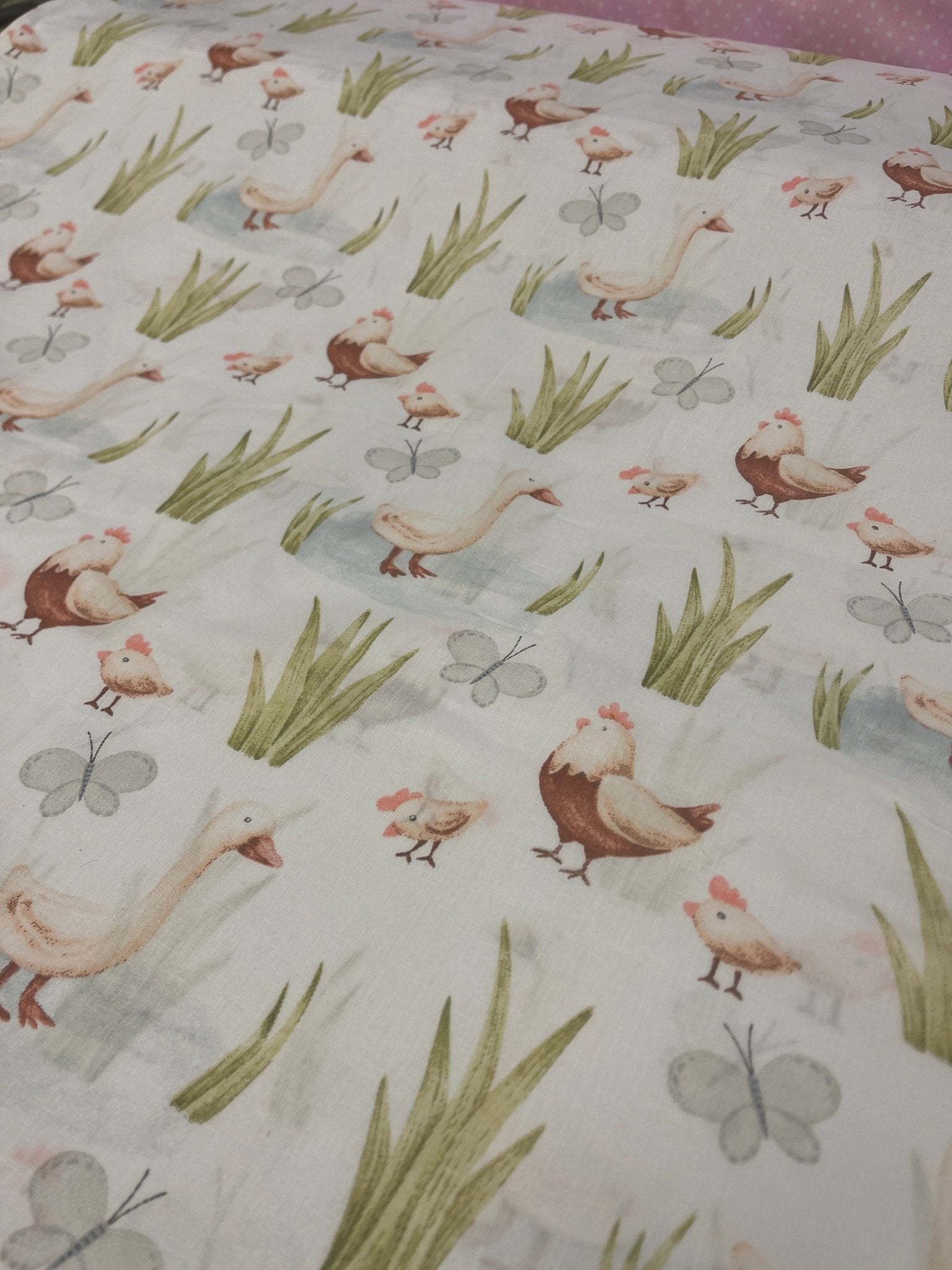 100% tissu en coton - poussins 125 g/m²