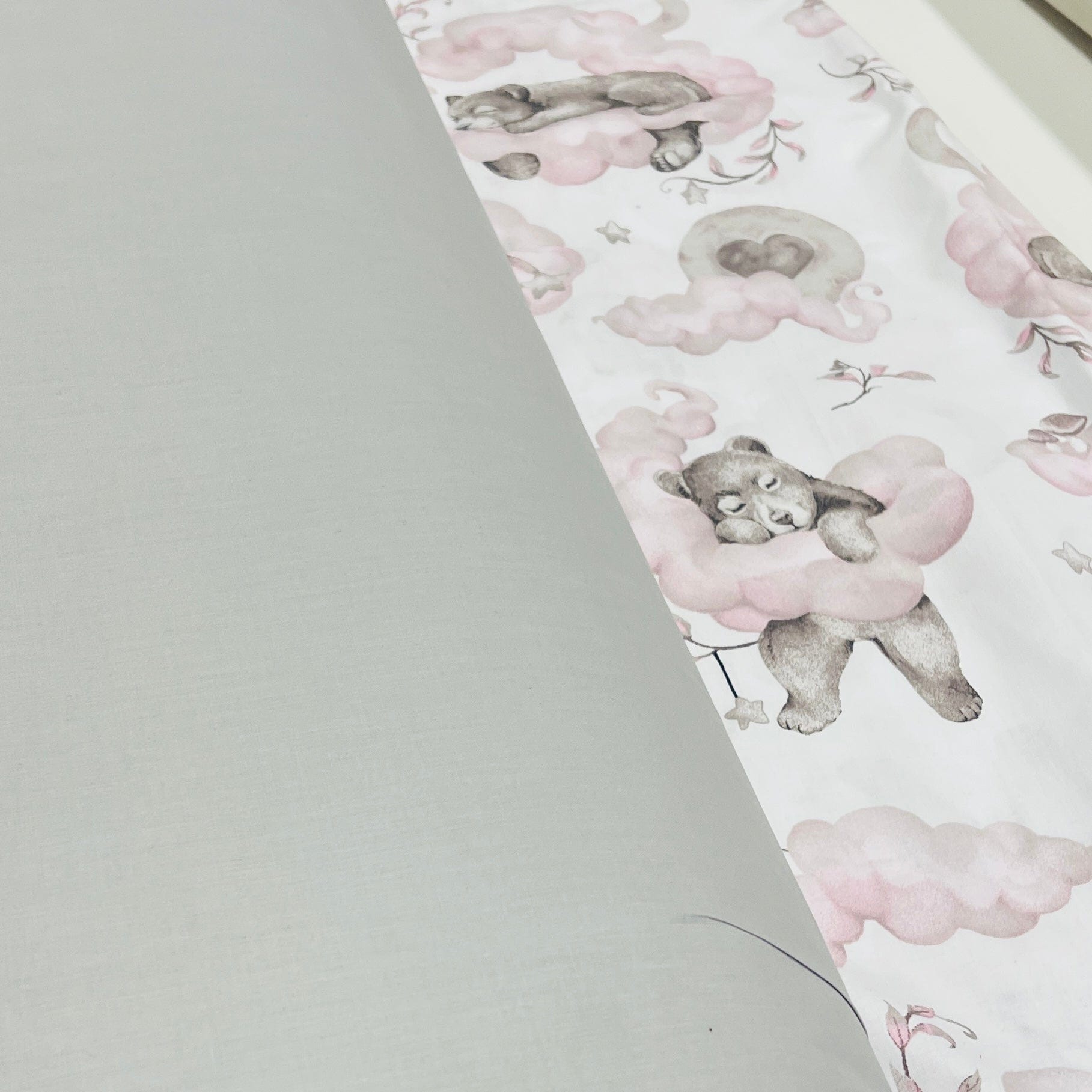 100% Baumwollstoff, hellgrau, 125 g/m²