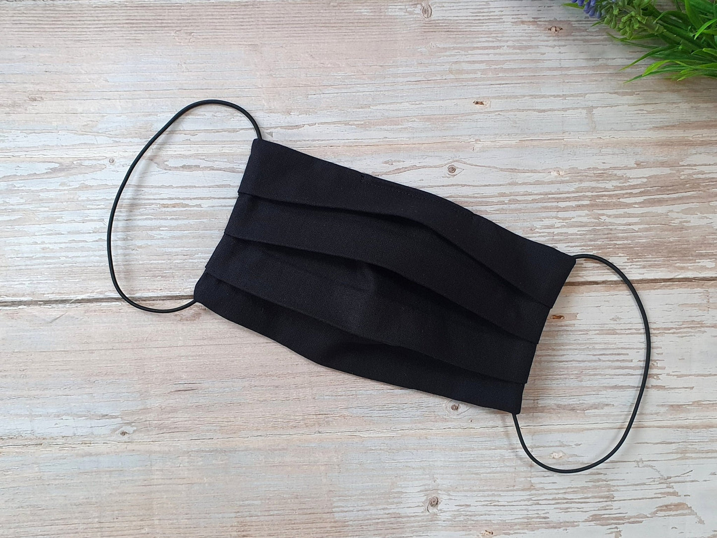 100 % schwarzer Baumwollstoff, 220 cm, 146 g/m²