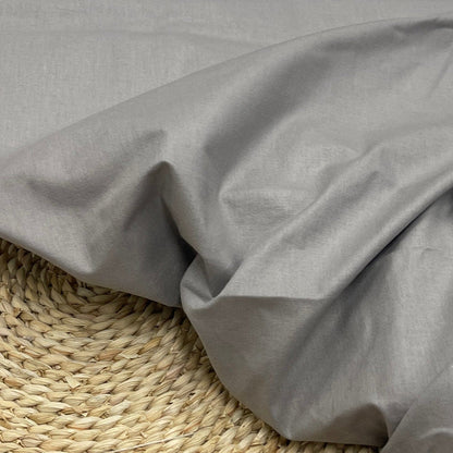 100% Baumwollstoff, aschgrau, 125 g/m²