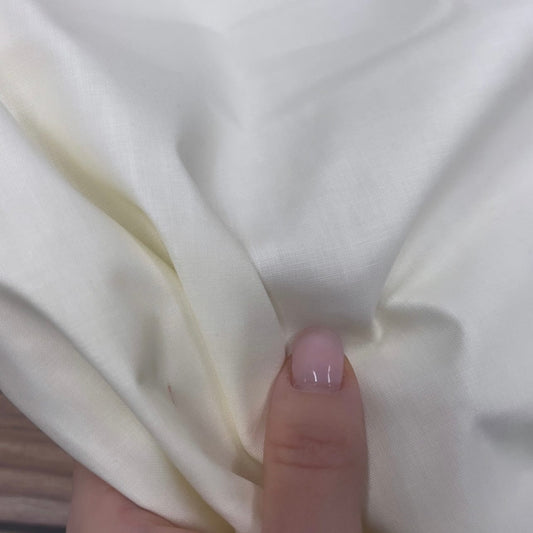 100% Cotton Fabric - Milky White 125 g/m²