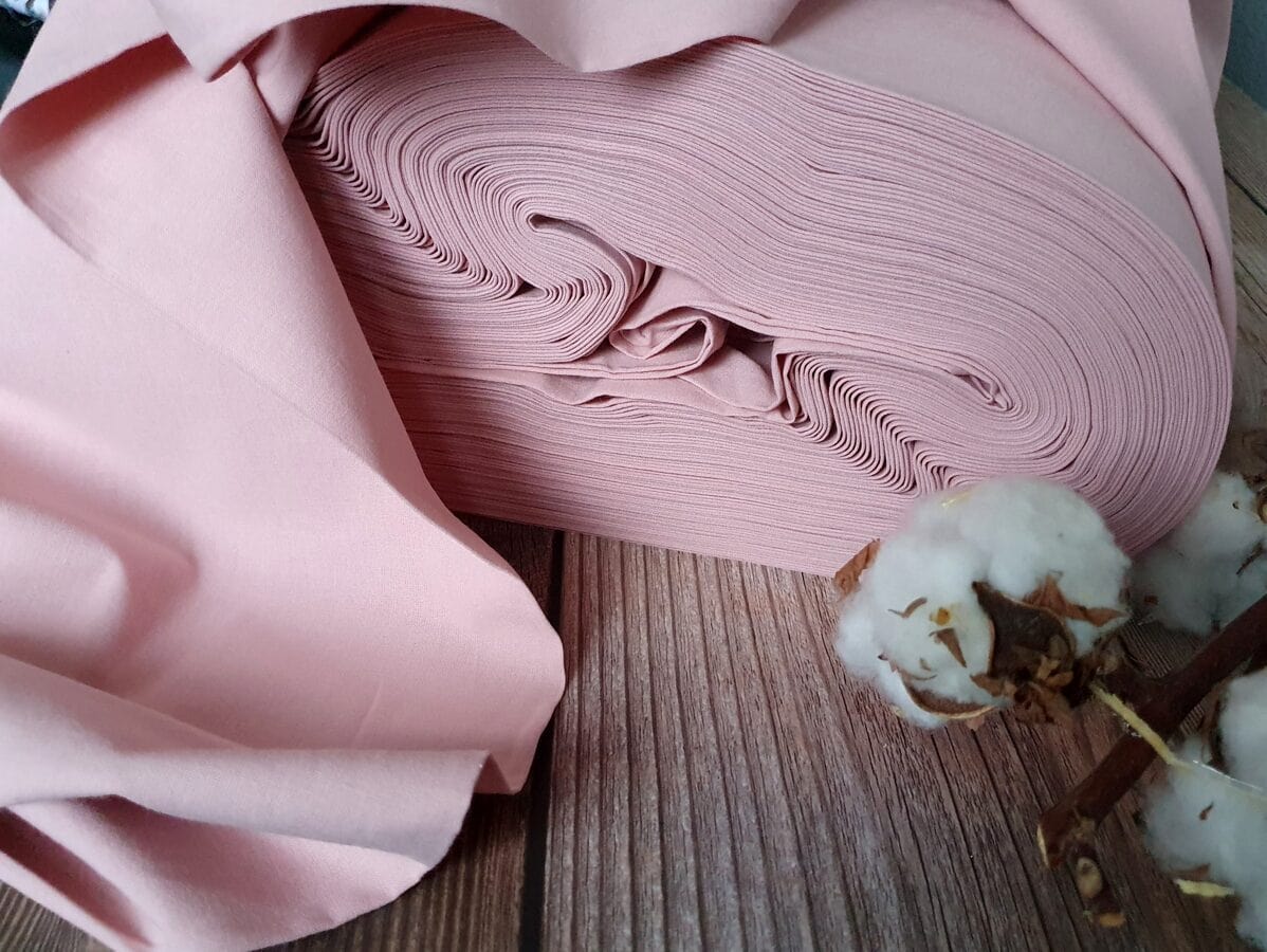 100 % tissu en coton rose poudré 125 g/m²