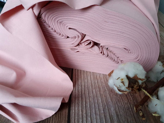 100% cotton fabric, powder pink 125 g/m²