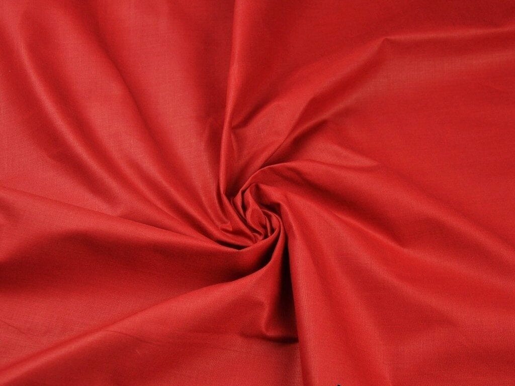 Tissu 100 % coton rouge 125 g/m²